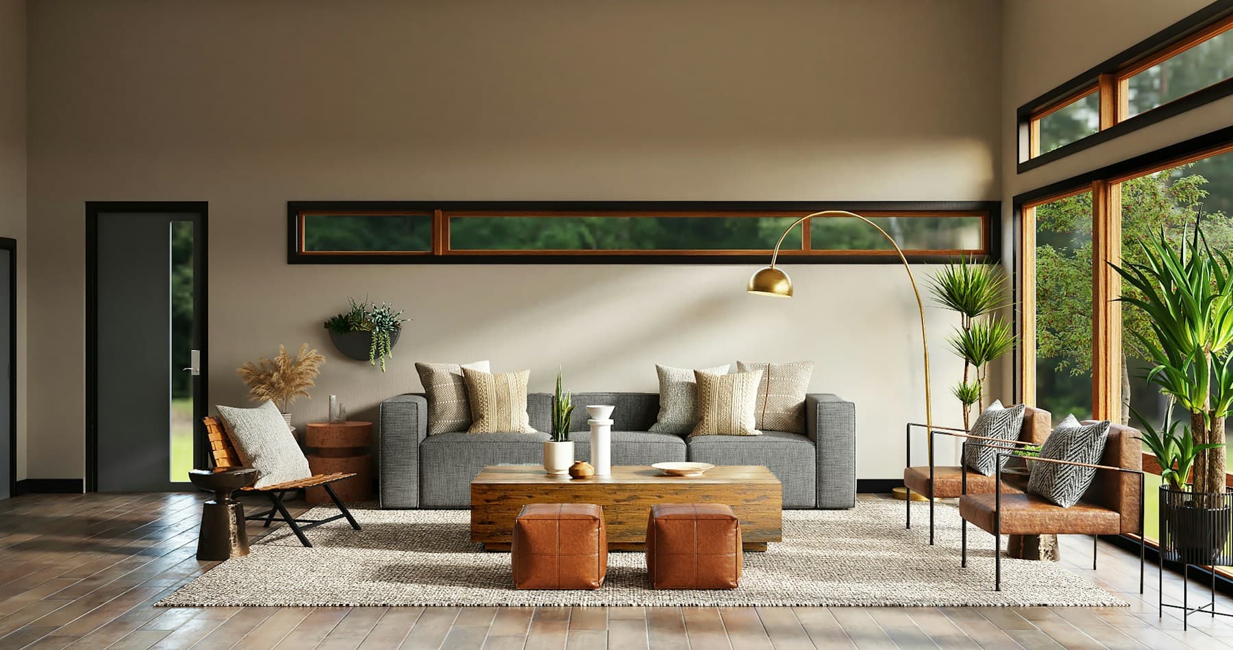 Refined interior architecture with warm materials and soft daylight